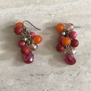 NWOT Multicolor Ball Drop Earrings